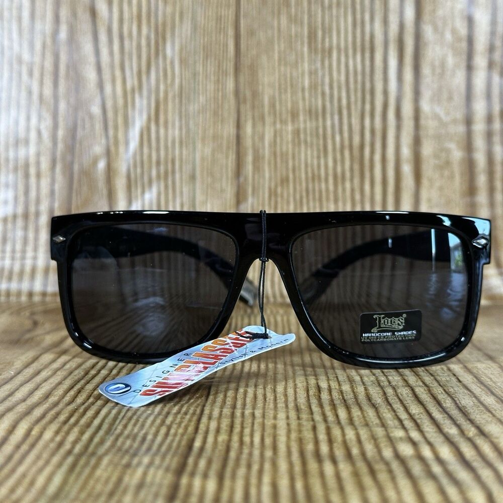 Locs Sunglasses Flat Top‎ Frame Gloss Black Finish UV400 91147-BK Cat. 3 - Picture 4 of 12